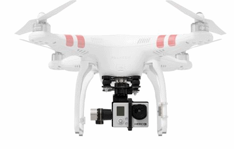 dronas su kamera